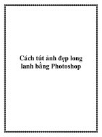 Cách tút ảnh đẹp long lanh bằng Photoshop. pptx