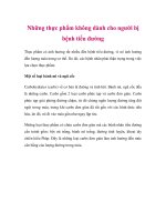 Những thực phẩm không dành cho người bị bệnh tiểu đường pdf