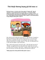 Thủ thuật thương lượng giá khi mua xe pdf