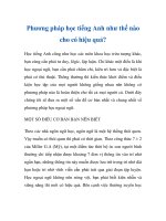 Phương pháp học tiếng Anh như thế nào cho có hiệu quả? ppt