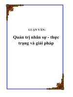 LUẬN VĂN:Quản trị nhân sự - thực trạng và giải pháp ppt