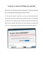 Cảnh báo và cách xử lí lỗ hổng Java mới nhất pot