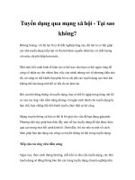 Tuyển dụng qua mạng xã hội - Tại sao không? ppt