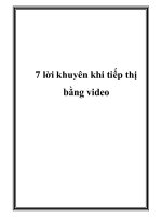 7 lời khuyên khi tiếp thị bằng video potx