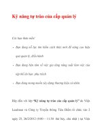 Kỹ năng tự trào của cấp quản lý ppt