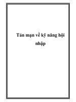 Tản mạn về kỹ năng hội nhập doc