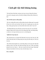 Cách giữ việc thời khủng hoảng pot