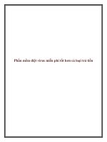 Phần mềm diệt virus miễn phí tốt hơn cả loại trả tiền doc