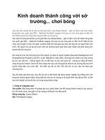 Kinh doanh thành công với sở trường... chơi bóng potx