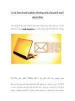 6 sai lầm doanh nghiệp thường mắc khi gửi Email marketing pptx