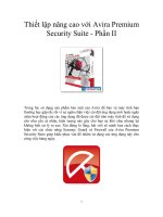 Thiết lập nâng cao với Avira Premium Security Suite - Phần II ppt