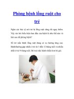 Phòng bệnh lồng ruột cho trẻ doc