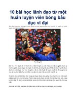 10 bài học lãnh đạo từ một huấn luyện viên bóng bầu dục vĩ đại doc