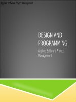 Applied Software Project Management - DESIGN AND PROGRAMMING pdf