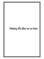 Những lỗi đầu tư cơ bản pot