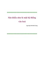 Sân khấu như là một hệ thống văn hoá ppt