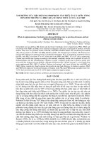 Báo cáo khoa học : ẢNH HƯỞNG CỦA VIỆC BỔ SUNG PROPIOTIC VÀO THỨC ĂN VÀ NƯỚC UỐNG ĐẾN SINH TRƯỞNG VÀ HIỆU QUẢ SỬ DỤNG THỨC ĂN CỦA GÀ THỊT docx