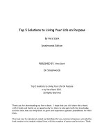Top 5 Solutions to Living Your Life on Purpose pot