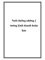 Nuôi dưỡng những ý tưởng kinh doanh hoàn hảo potx