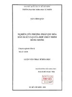 Đề Tài: Nghiên cứu phương pháp oxy hóa dẫn xuất Clo của hợp chất thơm bằng Ozone ppt
