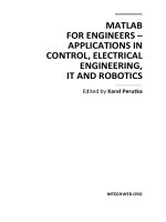 MATLAB FOR ENGINEERS – APPLICATIONS IN CONTROL, ELECTRICAL ENGINEERING, IT AND ROBOTICS doc