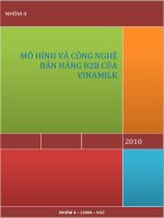 MÔ HÌNH VÀ CÔNG NGHÊ ̣ BÁN HÀNG B2B CỦA VINAMILK doc
