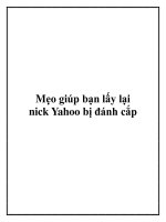 Mẹo giúp bạn lấy lại nick Yahoo bị đánh cắp. potx