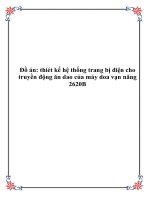 đồ án  ''''thiét kế hệ thống trang bị điện cho truyền động ăn dao của máy doa vạn năng 2620b''''