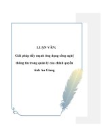LUẬN VĂN: Giải pháp đẩy mạnh ứng dụng công nghệ thông tin trong quản lý của chính quyền tỉnh An Giang docx