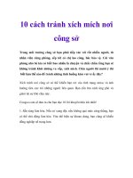 10 cách tránh xích mích nơi công sở potx