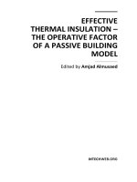 EFFECTIVE THERMAL INSULATION – THE OPERATIVE FACTOR OF A PASSIVE BUILDING MODEL ppt
