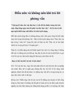 Điều nên và không nên khi trả lời phỏng vấn potx