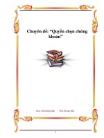 Luận văn-Chuyên đề: “Quyền chọn chứng khoán” pdf