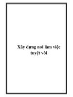 Xây dựng nơi làm việc tuyệt vời docx
