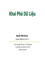 , luật kết hợp, khai phá luật kết hợp-Các kỹ thuật phân nhóm docx