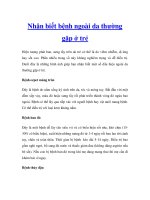 Nhận biết bệnh ngoài da thường gặp ở trẻ docx