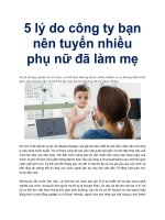 5 lý do công ty bạn nên tuyển nhiều phụ nữ đã làm mẹ ppt