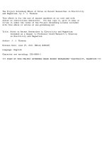 Notes on Recent Researches in Electricity and Magnetism ppt