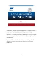 6 th EditionB-TO-B MARKETINGTRENDS 2010 ppt