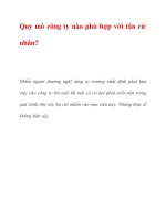 Quy mô công ty nào phù hợp với tân cử nhân? doc