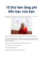 15 thứ làm lãng phí tiền bạc của bạn pdf