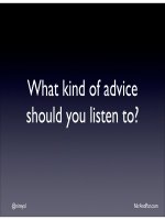 What kind of advice should you listen to? building a desire engine pdf