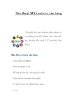 Thủ thuật SEO website bán hàng pot