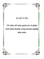 LUẬN VĂN: Tổ chức kế toán quản trị và phân tích kinh doanh trong doanh nghiệp nhà nước doc