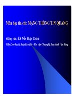 Môn học tín chỉ: Mạng thông tin quang. Chương 4: Mạng định tuyến bước sóng ppt