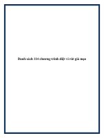 Danh sách 114 chương trình diệt vi rút giả mạo pptx