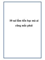 10 sai lầm tiền bạc mà ai cũng mắc phải. pdf