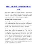 Những loại thuốc không nên dùng cho sĩ tử pot