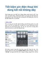 Tiết kiệm pin điện thoại khi dùng kết nối không dây pdf