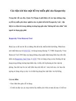 Các tiện ích bảo mật hỗ trợ miễn phí của Kaspersky doc